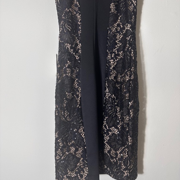 BCX Lace Sequin bodycon evening cocktail dress black size 0 NWT - Picture 11 of 15